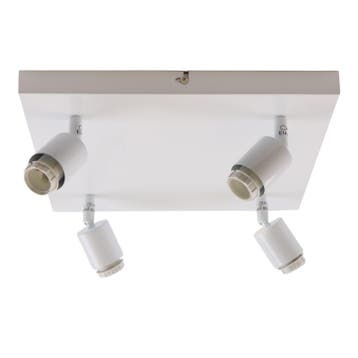 Aluminium plafondfitting wit, Rika, Huis en Inrichting, Ophalen of Verzenden, Nieuw, Metaal, Basis