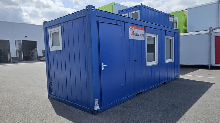 Uitvoerdersunit 6x2,4 incl. toilet en keukenblokje, Doe-het-zelf en Verbouw, Bouwketen en Schaftketen, Gebruikt, Ophalen