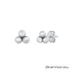 Zilveren trinity bal oorknopjes, Verzenden, Nieuw, Zilver