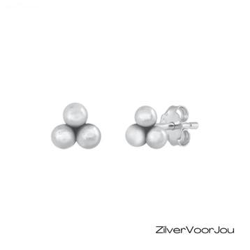 Zilveren trinity bal oorknopjes, Sieraden, Tassen en Uiterlijk, Oorbellen, Verzenden, Nieuw, Zilver