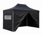 Prof Easy Up Partytent Alu 3x4,5 mtr met zijwanden Zwart, Verzenden, Nieuw, 2 meter of meer, Partytent