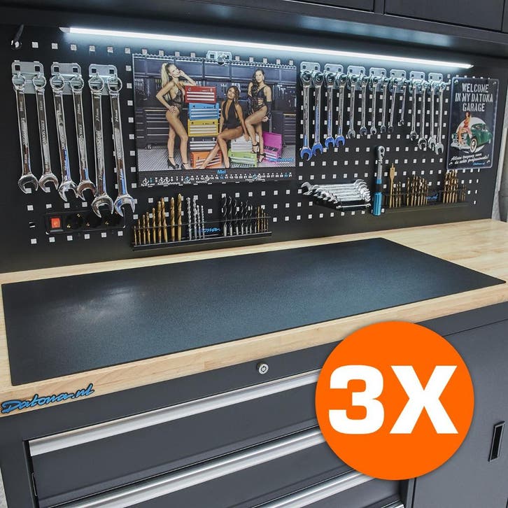 Datona PVC werkbankmat voor werkbank 100 cm - 3 stuks -, Doe-het-zelf en Verbouw, Werkbanken, Nieuw, Ophalen of Verzenden