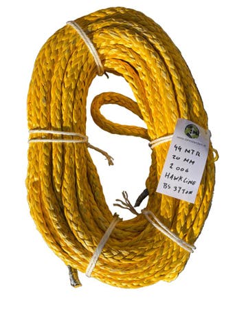 Hawk-Line Touw UHMPE 44Mtr 20 MM BS 37,4 Ton 2 Ogen NIEUW..., Verzenden, Nieuw