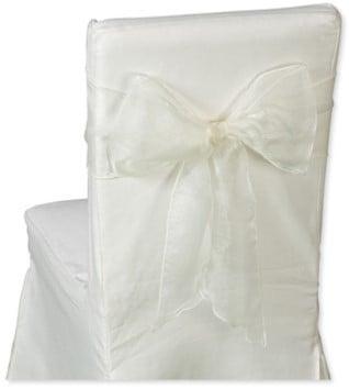 Lint Organza breed Crème stoelversiering 20 cm x 275 cm, Ophalen of Verzenden, Nieuw