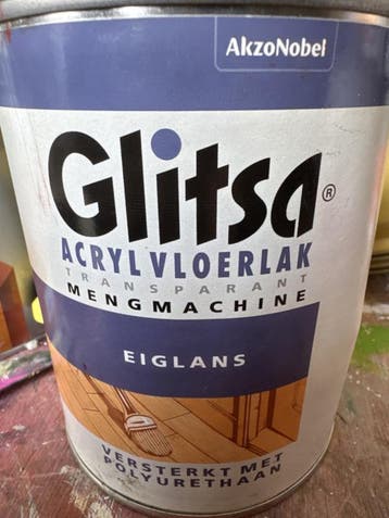 Glitsa Acryl Vloerlak Eiglans - blank - 0,75 liter, Overige kleuren, Nieuw, Ophalen of Verzenden, Lak