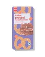 HEMA Chocoladereep melk toffee pretzel 180gram, Verzenden, Nieuw