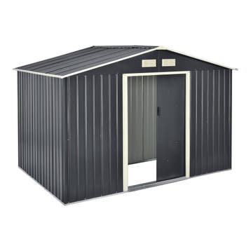 [en.casa] Tuinhuis tuinschuur met schuifdeur 277x191x192 cm, Verzenden, Nieuw