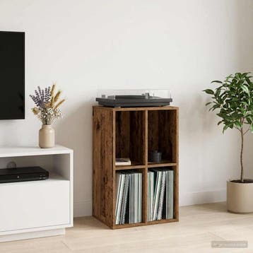 vidaXL Platenkast Oud hout 44,5 x 36,5 x 74,5 cm Bewerkt, Huis en Inrichting, Verzenden, Nieuw