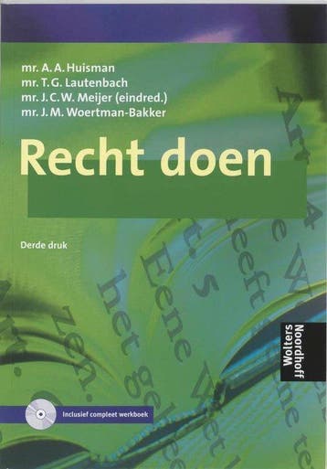 Recht Doen + Cd Rom - Huisman, Verzenden, Gelezen