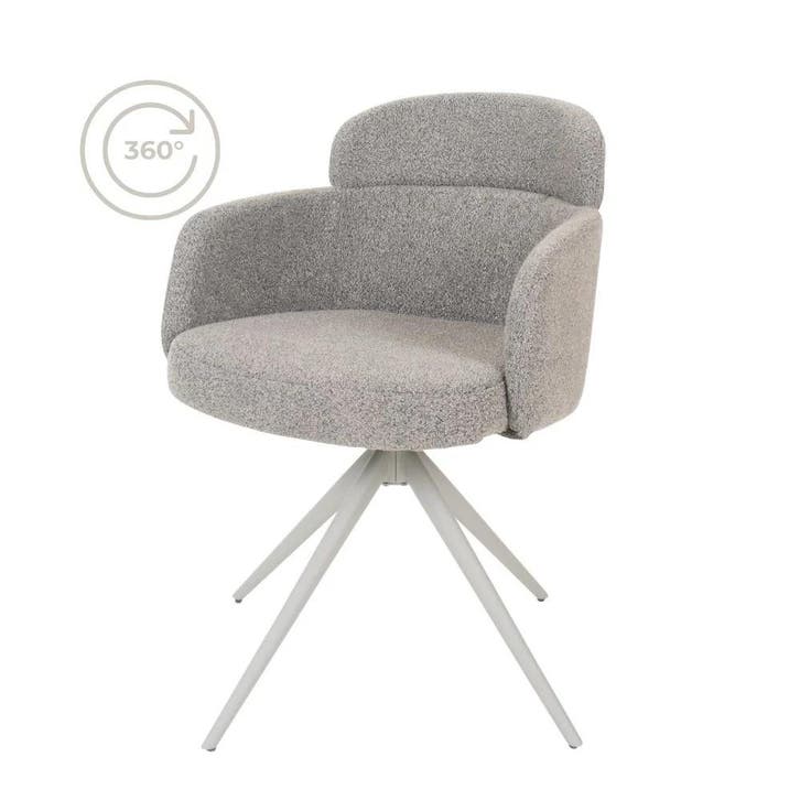Eetkamerstoel Chase – Bouclé – Brown, Huis en Inrichting, Stoelen, Ophalen of Verzenden