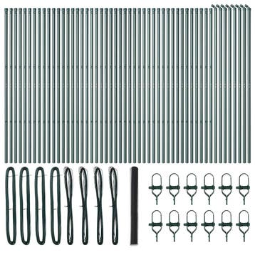 vidaXL zeshoekig gaashek met grondbevestiging 100 x 1,5 m, Tuin en Terras, Schuttingen, Verzenden, Nieuw, IJzer