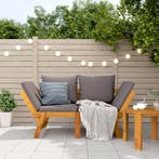 vidaXL Tuinbank met kussens 2-in-1 massief acaciahout, Verzenden, Nieuw, Hout