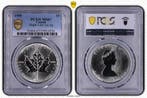 Canada 1 oz Maple Leaf 1989 PCGS MS67 gecertificeerd, Verzenden, Noord-Amerika, Losse munt, Zilver
