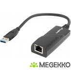 Lanberg NC-1000-01 tussenstuk voor kabels USB-A RJ-45 Zwart, Verzenden, Nieuw