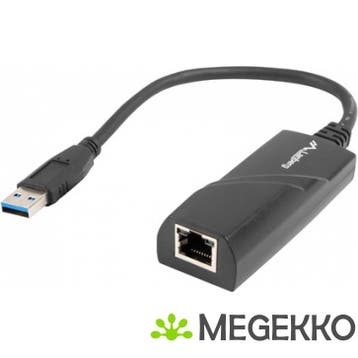 Lanberg NC-1000-01 tussenstuk voor kabels USB-A RJ-45 Zwart, Computers en Software, Netwerkkaarten, Verzenden, Nieuw, Lanberg