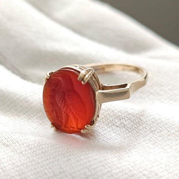 Zonder minimumprijs - Ring - 9 kt. Geel goud, Natuurlijke, Nieuw