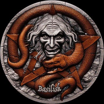 Kameroen. 2000 Francs 2025 The Basilisk - Glow in dark 2 oz