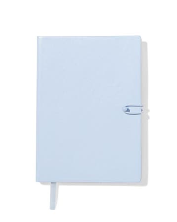 HEMA Notitieboek 12.8x17.8 PU gelinieerd blauw, Verzenden, Nieuw