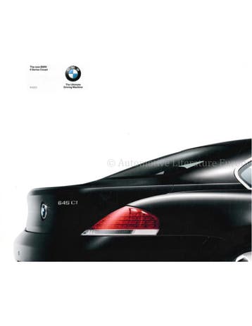 2003 BMW 6 SERIE COUPÉ BROCHURE ENGELS, Nieuw, BMW, Author