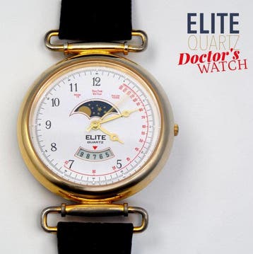 Elite - EXTRA JUMBO (45 mm) Mod. Doctors Watch con Fasi, Nieuw