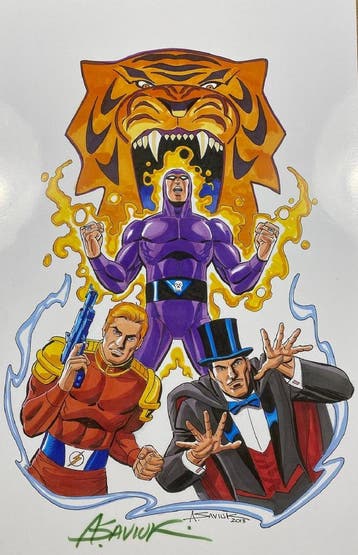 Print - The Phantom, Flash Gordon and Mandrake the Magician, Verzenden, Nieuw