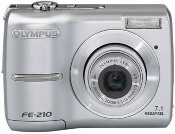 Olympus FE-210 Digitale Compact Camera - Zilver, Verzenden, Zo goed als nieuw