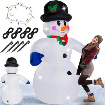 Opblaasbare Sneeuwpop 240x170x115cm 20 LED`s (Voor in Huis), Verzenden, Nieuw