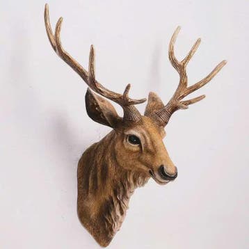 Decoratieve Hertenkop Wanddecoratie - 17 Inch, Handgemaakt H, Verzenden, Nieuw