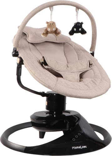 MamaLoes Nola Beige Deluxe Elektrische Babyschommel, Verzenden, Nieuw