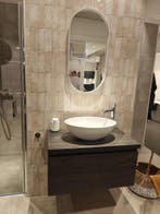 Badmeubel 80cm met waskom incl kraan en spiegel - 0036, Ophalen, Nieuw, 50 tot 100 cm, Wastafelkast