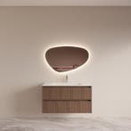 Badmeubelset BWS Riga Met Asia Wastafel Wit 100 cm Donker, Doe-het-zelf en Verbouw, Sanitair, Ophalen of Verzenden, Nieuw, Bad