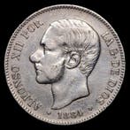 Spanje. Alfonso XII. 5 Pesetas 1884 (*84) Madrid MSM (Zonder