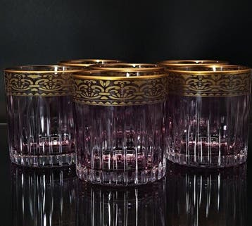 Artemisia - Drinkset (6) - Kristal, gouden zecchino - Whisky