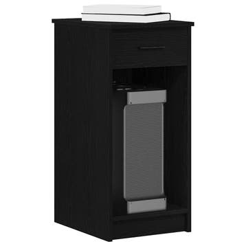 vidaXL Computertorenstandaard met lade 35x45x77 cm zwart, Verzenden, Nieuw