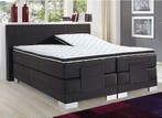 Electrische Boxspring President 90 x 220 Nevada Dark Grey, 90 cm, Eenpersoons, Nieuw, Blauw