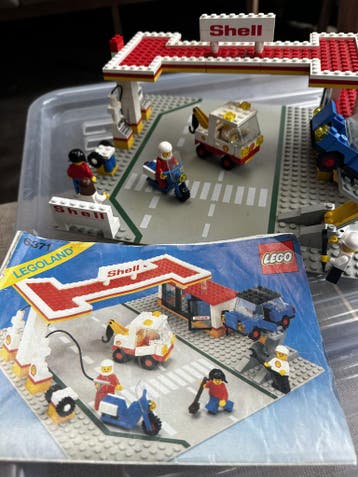 LEGO Shell Service Station 6371, Verzenden, Zo goed als nieuw, Complete set, Lego