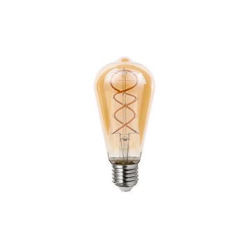 LED Filament Lamp | E27 | 4W | Edison - ST64, Ophalen of Verzenden, Nieuw, E27 (groot), Led-lamp