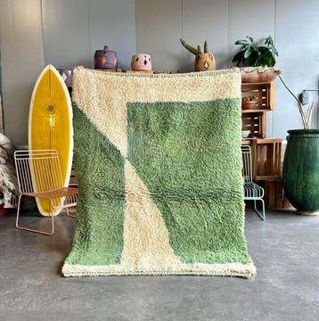 Marokkaans Berber tapijt – 100% wol – handgemaakt – groen &, Nieuw