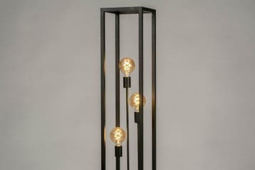 Rietveld Vloerlampen - Zwart - Metaal, Verzenden, Nieuw