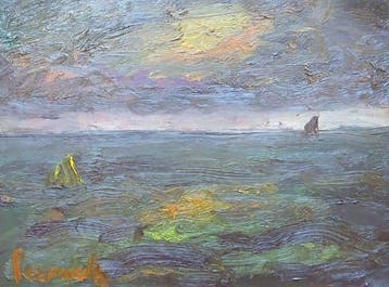 Constant Permeke (1886-1952) - Avondstemming op zee, Antiek en Kunst