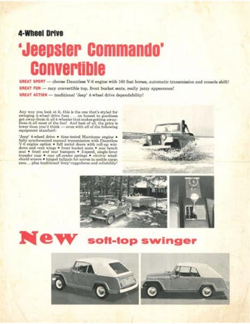 1968 JEEPSTER COMMANDO LEAFLETT ENGELS, Nieuw, Author