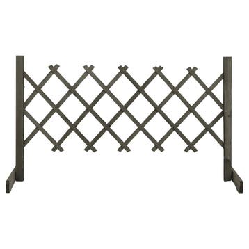 vidaXL Tuinlatwerk 120x60 cm massief vurenhout grijs, Verzenden, Nieuw, Hout