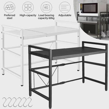 Verstelbare Magnetron Ovenrek - Keuken Organizer met Haken, Verzenden, Nieuw