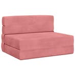 vidaXL Vouwbare Bankbed Roze 70 x 80 x 60 cm Stof, Huis en Inrichting, Banken | Bankstellen, Verzenden, Nieuw, Stof, Minder dan 150 cm