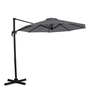 Zweefparasol Bardolino Ø300cm – Premium parasol | Grijs, Verzenden, Nieuw