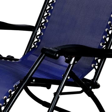 Ligstoel Tuin Donkerblauw | 175cm | Nieuw | Scherpe Prijs, Tuin en Terras, Tuinstoelen, Ophalen of Verzenden, Nieuw, Textileen