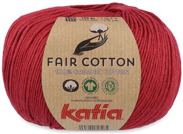 Katia Fair Cotton - 27 bordeauxrood - Biologisch Katoengar, Ophalen of Verzenden, Nieuw