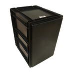 Stapelbak, 600x400x480 mm, euronorm, zwart pp, gebruikt -, Gebruikt, 40 tot 60 cm, 50 tot 75 cm, Bak of Kist