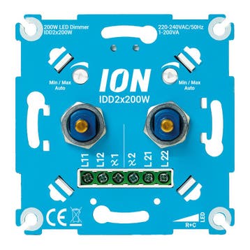 ION Industries LED Dimmer 2 x 200 Watt | IDD 2x200W, Ophalen of Verzenden, Nieuw, Groepenkast