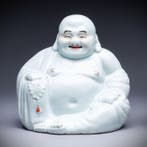 Een grote antieke Chinese Boeddha / Budai / Milefo, gemerkt,